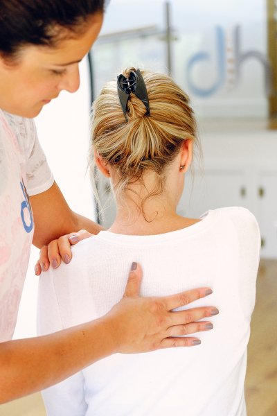 Chiropractor at work, commercial photography in Berkshire by Guy Aubertin